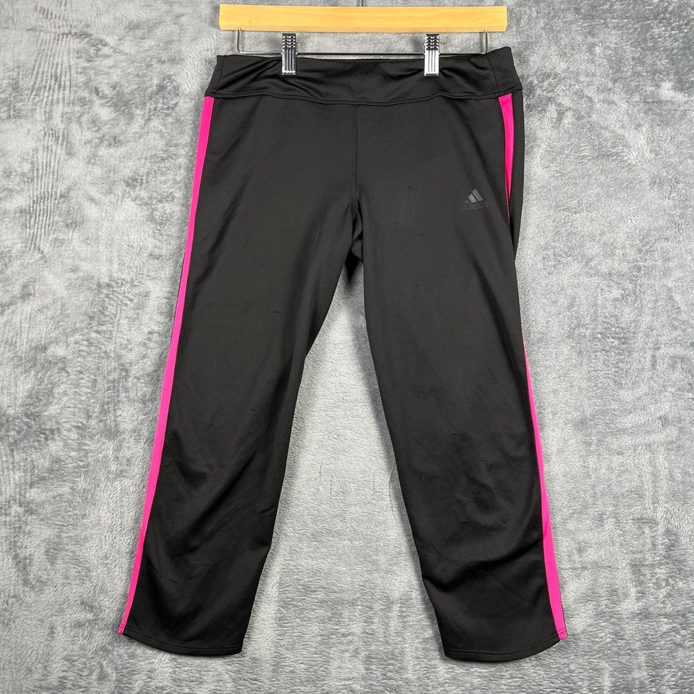 Adidas Energy Running Climacool Capri Pants Womens Medium Black Elastic Waist